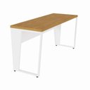 Ver imagem 5 de Mesa Industrial Retangular F5 Office MDF 160cm Freijó com Branco