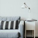 Ver imagem 2 de Papel de Parede Linhas Branco e Cinza 4 Arte Destaque 3,50 Metros