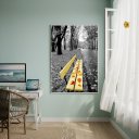 Ver imagem 2 de Quadro Decorativo Banco Amarelo 70x50cm Mold Preta