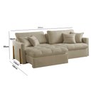 Ver imagem 2 de Sofá Cama Retrátil e Reclinável Lisboa 260cm Braço 10cm Meu Sofá Online