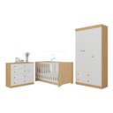 Ver imagem 2 de Quarto de Bebê Completo com Berço Americano 3 em 1 Encanto Multimóveis Mp4589 Madeirado/branco