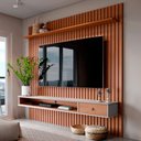 Ver imagem 1 de Painel para Tv até 65 Polegadas Detroit 1 Prateleira Ripado Nature - Tebarrot