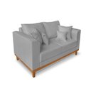 Ver imagem 3 de Sofá Viena 02 Lugares Para Escritorio Linho Cinza - Madeira Prima Deccor