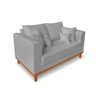 Sofá Viena 02 Lugares Para Escritorio Linho Cinza - Madeira Prima Deccor - 3