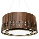 Ver imagem 1 de Lustre Decorativo Madeira Pendente Redondo Arpoador 45cm