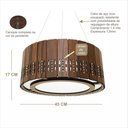 Ver imagem 2 de Lustre Decorativo Madeira Pendente Redondo Arpoador 45cm