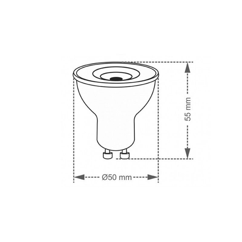 Lâmpada Led Taschibra TDL 40 Dicroica MR16 6W GU10 Bivolt 2700K Luz Amarela - 2