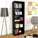 Ver imagem 5 de Kit 2 Estantes para Livros 5 Prateleiras 180CMX120CM Multy Preto