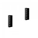 Ver imagem 6 de Kit 2 Estantes para Livros 5 Prateleiras 180CMX120CM Multy Preto