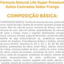 Ver imagem 2 de Ração Fórmula Natural Life para Gatos Adultos Castrados Sabor Frango 7kg