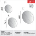 Ver imagem 3 de Kit Conjunto de Painéis Decorativos Espelhados Redondos 3 Peças Es15 Dalla Costa - Off White