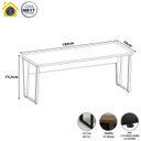 Ver imagem 2 de Mesa Escritório 1,80m X 0,70m Pé Metal e Cadeira Diretor F5 Cor:freijó com Preto