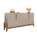 Ver imagem 3 de Buffet Agnes Off White/Cedro 4 Portas com Detalhe Curvo
