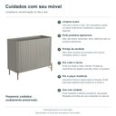 Ver imagem 4 de Buffet Bend 99 cm Porta Frisada Incolar Grigio com Pé Dourado