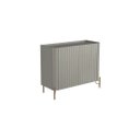 Ver imagem 2 de Buffet Bend 99 cm Porta Frisada Incolar Grigio com Pé Dourado