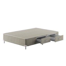 Base Box Gaveta Casal Spubio Spu + Incofal Marrom Claro 138x188x40cm - 2