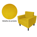 Ver imagem 3 de Poltrona Estofada Para Sala de Espera Leticia Slim Corano Amarelo - LM DECOR