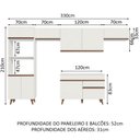 Ver imagem 6 de Armário de Cozinha Completa 330cm Branco Reims Madesa 01