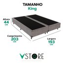 Ver imagem 3 de Cama Box King Cinza V-store 193x203x44