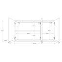 Ver imagem 3 de Armário Multiuso Aéreo 3 Portas 1 Prateleira Branco