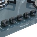 Ver imagem 3 de Fogão Cooktop Gás Chapa 5 Bocas Tripla Chama 127/220v Marmorizado Marmo Cinza