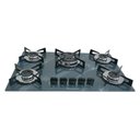 Ver imagem 1 de Fogão Cooktop Gás Chapa 5 Bocas Tripla Chama 127/220v Marmorizado Marmo Cinza
