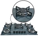 Ver imagem 4 de Fogão Cooktop Gás Chapa 5 Bocas Tripla Chama 127/220v Marmorizado Marmo Cinza