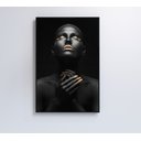 Ver imagem 1 de Quadro Mulher Negra Dourado Contraste Decor&quadros Mlh002