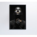 Ver mais imagens de Quadro Mulher Negra Dourado Contraste Decor&quadros Mlh002