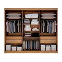 Ver imagem 3 de Guarda Roupa Casal 6 Portas 4 Gavetas Canadá S/ Espelho com Pés - Leifer Móveis Cinamomo/off White
