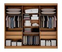 Ver imagem 3 de Guarda Roupa Casal 6 Portas 4 Gavetas Canadá S/ Espelho com Pés - Leifer Móveis Cinamomo/off White