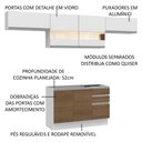 Ver imagem 5 de Armário de Cozinha Compacta 280cm Branco/Rustic/Branco Marina Madesa 01