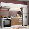 Armário de Cozinha Compacta 280cm Branco/Rustic/Branco Marina Madesa 01 - 1