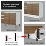 Armário de Cozinha Compacta 280cm Branco/Rustic/Branco Marina Madesa 01 - 10