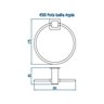Porta Toalha Argola Metal Cromado Bella 220 Fani - 2