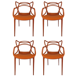 Cadeira Allegra Top Chairs Terracota - Kit com 4