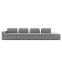 Ver imagem 6 de Sofá Ilha com Encosto e Almofadas Móveis Olimpo 505cm Modulado Veludo Cinza G45 - Gran Belo