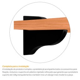 Kit Jogo 4 Prateleiras De Parede Para Livro Decorativa Ávila MDF 60cm x 15cm Jade - 4