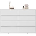 Ver imagem 1 de Cômoda Grande 8 Gavetas para Quarto Sinatra Branco