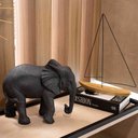 Ver imagem 2 de Escultura Decorativa Elefante em Poliresina Preto 26x31x13 cm - D’Rossi