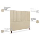 Ver imagem 4 de Cabeceira Estofada Queen Carla 160 Cm Linho Bege com Frames