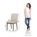Ver imagem 2 de Conjunto 2 Cadeiras Henn Pietra Suede e Corano para Mesa de Jantar com Pés em Madeira Maciça