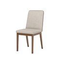 Ver imagem 3 de Conjunto 2 Cadeiras Henn Pietra Suede e Corano para Mesa de Jantar com Pés em Madeira Maciça