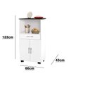 Ver imagem 5 de Balcao com rodizios Classic Bra Marm. 2 portas + 1 gaveta PASSE BEM