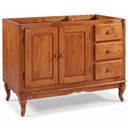 Ver imagem 1 de Balcão para Pia 2 Pta 3 Gav Hanover com Pés Luis Xv 93x120x53cm (a X L X P) - Cor Imbuia Glazer