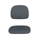 Ver imagem 1 de Kit Assento e Encosto Tapecado Conjunto Secretaria Ponta Caida para Cadeira de Escritorio Cinza Popm