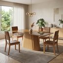 Ver imagem 2 de Mesa de Jantar Tampo Vidro 200cm 8 Lugares Canto Curvo Melina H02 - D'Rossi Nature