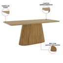 Ver imagem 3 de Mesa de Jantar Tampo Vidro 200cm 8 Lugares Canto Curvo Melina H02 - D'Rossi Nature