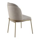 Ver imagem 4 de Cadeira Estofada com Encosto Curvo e Base em Aço Carbono – Luna Exclusiva Linho Lincoln Bege - Doura