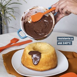 ESPÁTULA DE SILICONE DUPLO RETA PÃO DURO PEQUENA - OIKOS - 3